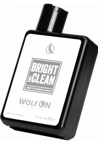 Dung Dịch Vệ Sinh Nam Giới Wolf ON Bright & Clean Dưỡng Sáng 1% Niacinamide Sạch Thơm Nam Tính 95ml