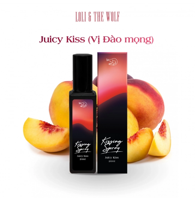 Xịt Thơm Miệng Kissing Spray Vị Đào Juicy Kiss Version 2 Chính Hãng Loli And The Wolf