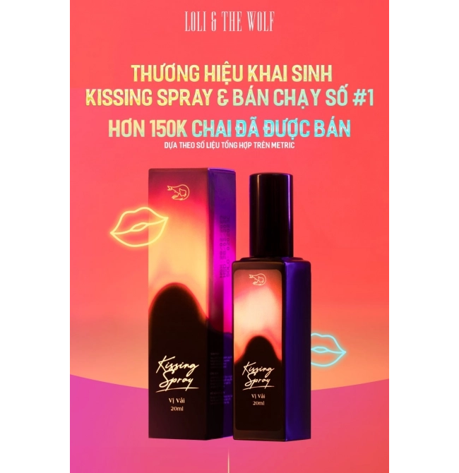 Set Kissing Spray For Kissaholic 4 Vị Kissing Spray Bạc Hà Độc Đáo Chính Hãng Loli And The Wolf