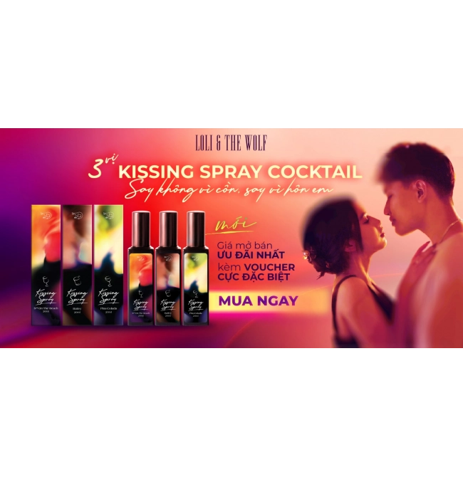Xịt Thơm Miệng Kissing Spray Cocktail Vị Pina Colada Version 2 Chính Hãng Loli And The Wolf 