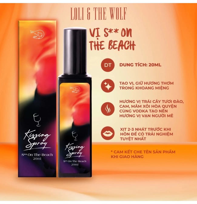 Xịt Thơm Miệng Kissing Spray Cocktail Vị S** On The Beach Version 2 Chính Hãng Loli And The Wolf